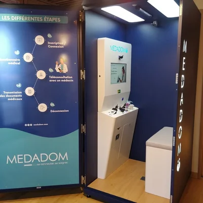 Une cabine de téléconsultation MEDADOM